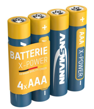 4er Folie ANSMANN® X-Power Alkaline Batterie Micro AAA / LR03